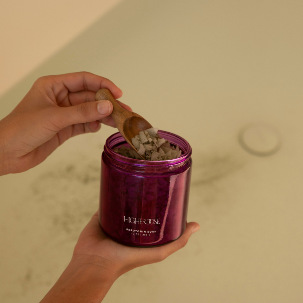 HigherDOSE Serotonin Soak 283 g. – magnio vonios druskos nervų sistemai ir atsipalaidavimui