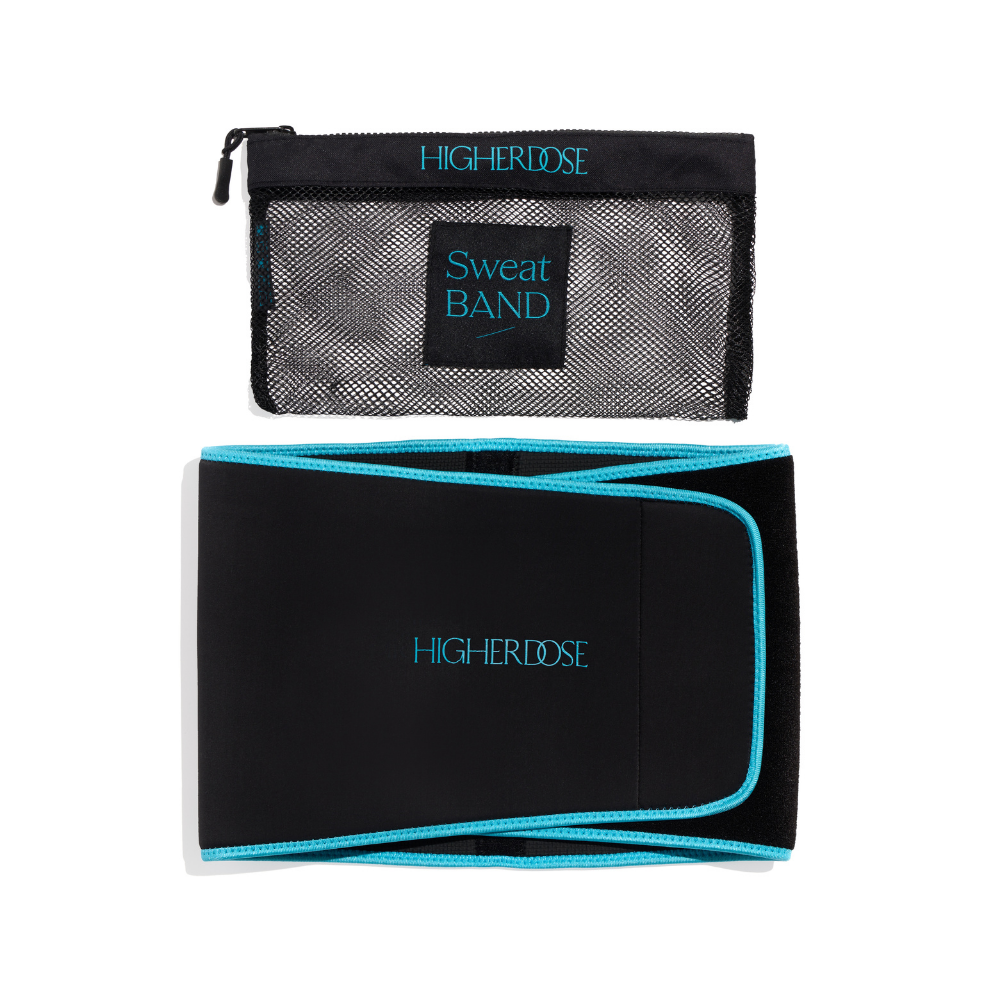 HigherDOSE® SWEATBAND termojuosta kūno šilumai, prakaitavimui ir juosmens palaikymui