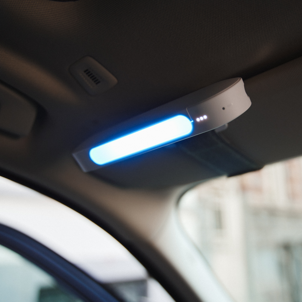 Luminette® Drive nešiojama dienos šviesos terapijos lempa vairavimui ir darbui