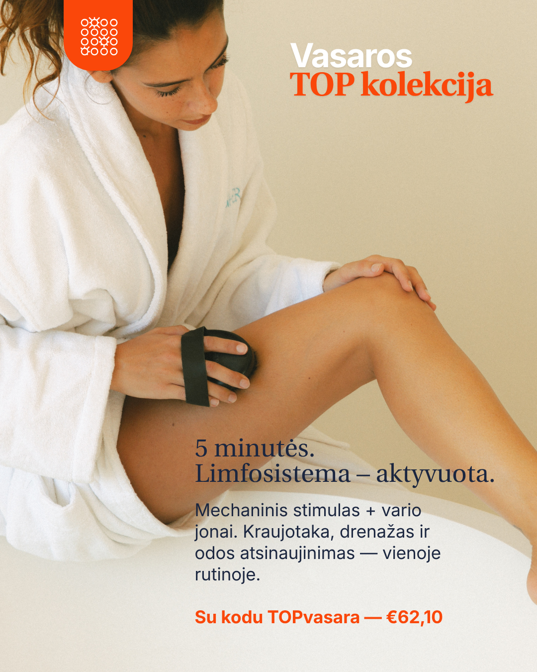 HigherDOSE® pakraunantis varinis kūno šepetys
